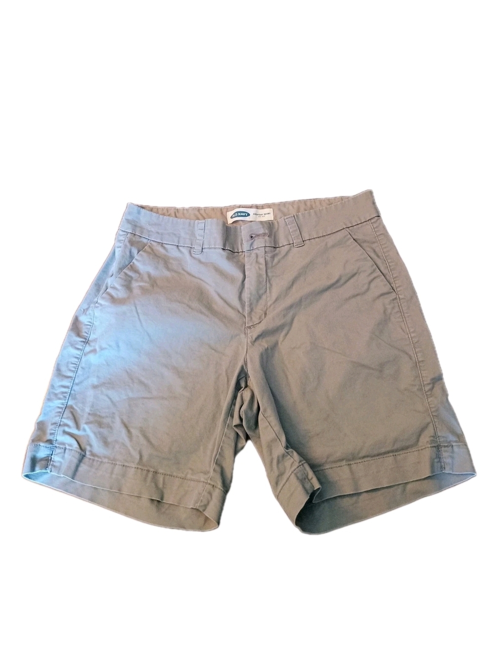 Old Navy Everyday Shorts Women's 6 Mid Rise Gray Bermuda Summer Cotton